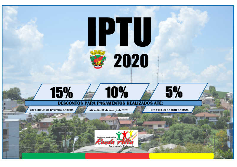 IPTU 2020 ESTÁ DISPONÍVEL PARA PAGAMENTO